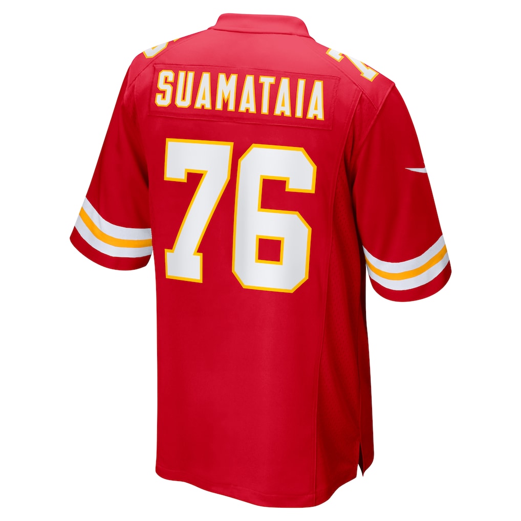 Kieara KC.Chiefs #76 Kingsley Suamataia Red Game Jersey