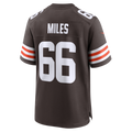 Kieara C.Browns #66 Joshua Miles Brown Team Game Jersey