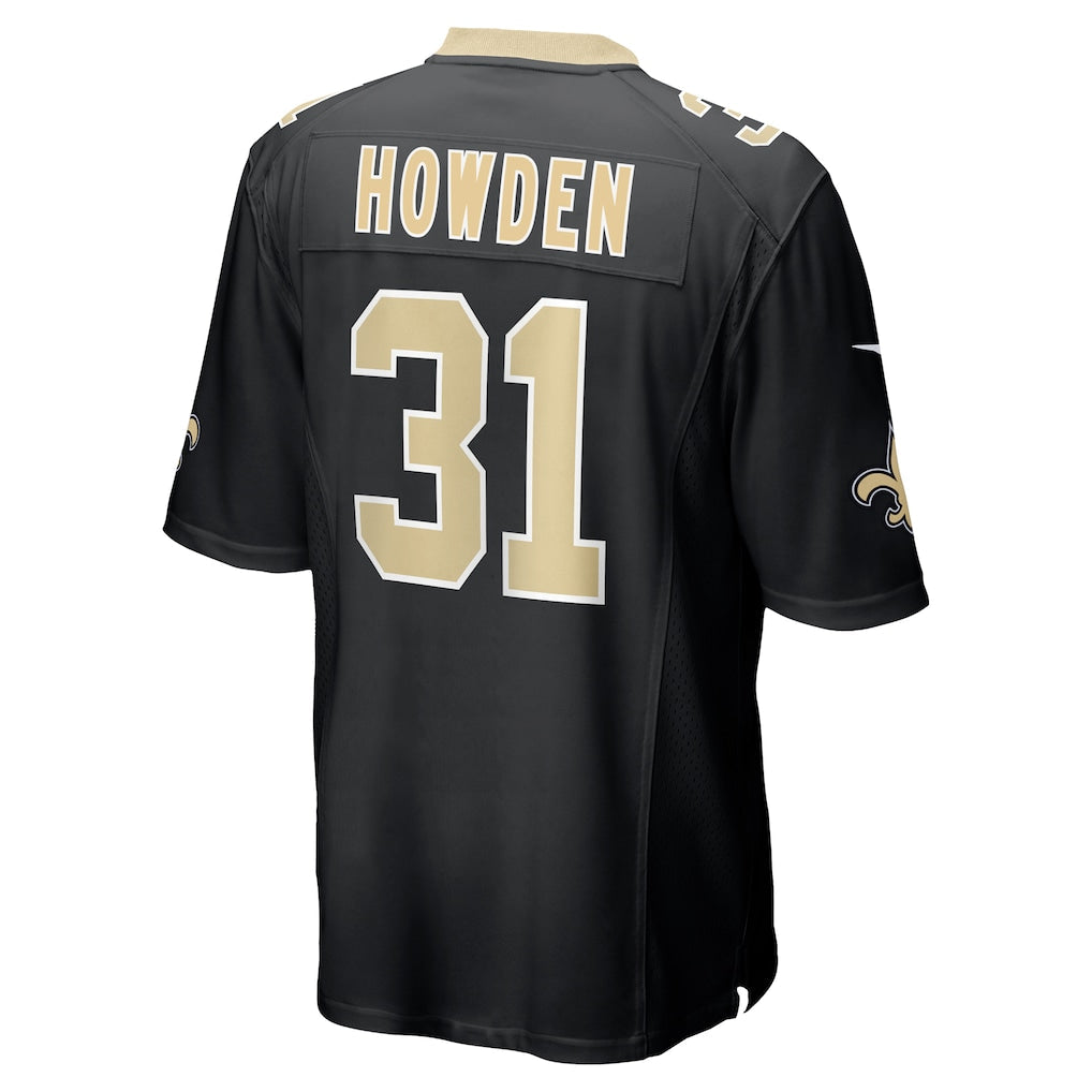 Kieara NO.Saints #31 Jordan Howden Black Team Game Jersey