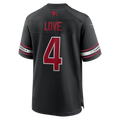 Kieara A.Cardinals #4 Jeremiyah Love Black Game Player Stitched Jerseys
