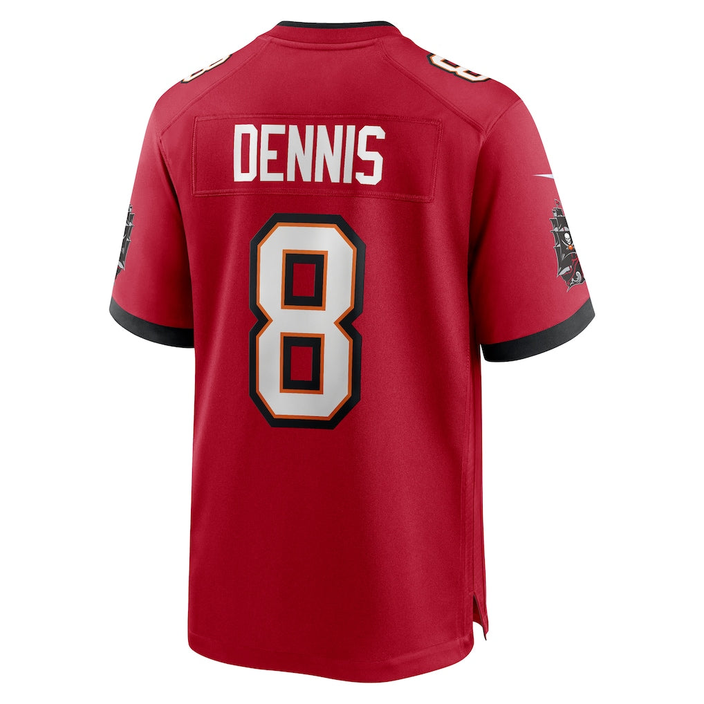 Kieara TB.Buccaneers #8 SirVocea Dennis Red Game Jersey
