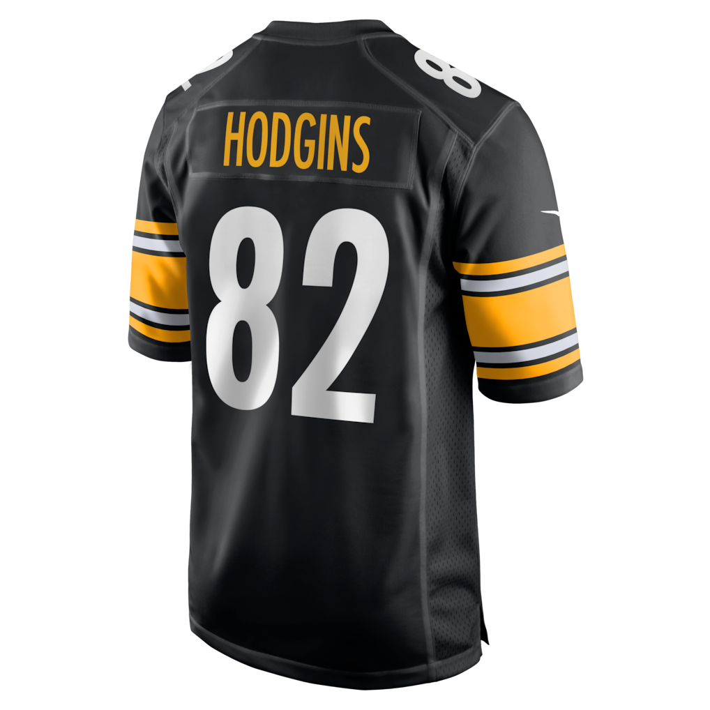 Kieara P.Steelers #82 Isaiah Hodgins Black Team Game Jersey