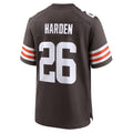Kieara C.Browns #26 Myles Harden Brown Team Game Jersey