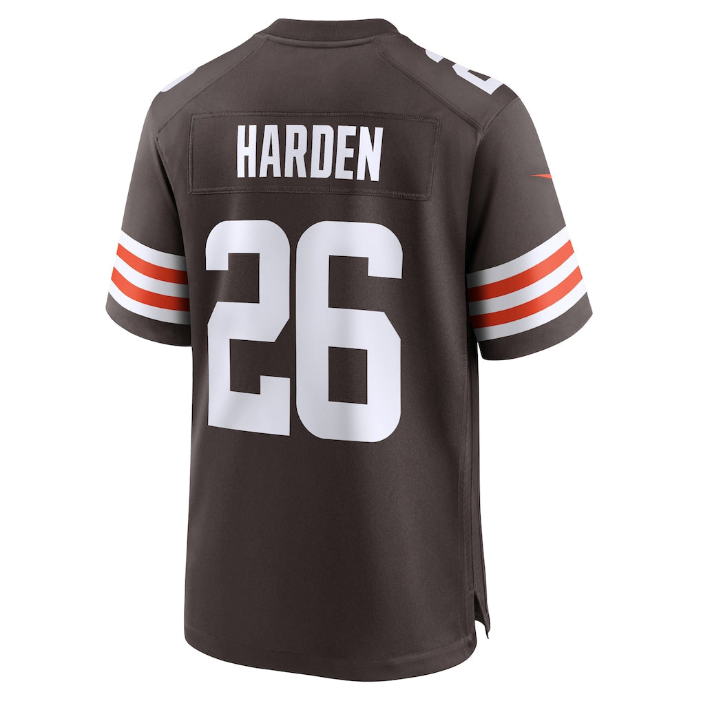 Kieara C.Browns #26 Myles Harden Brown Team Game Jersey