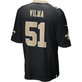 Kieara NO.Saints #51 Jonathan Vilma Black Game Retired Player Jersey