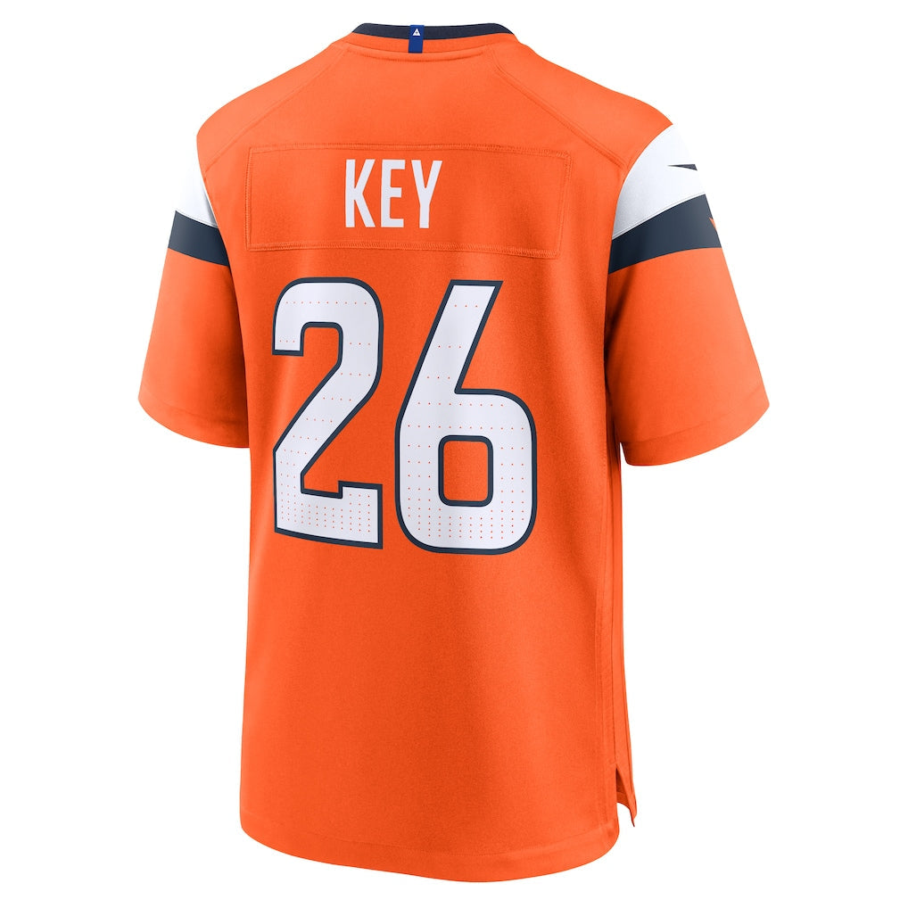 Kieara D.Broncos #26 Devon Key Orange Team Game Jersey