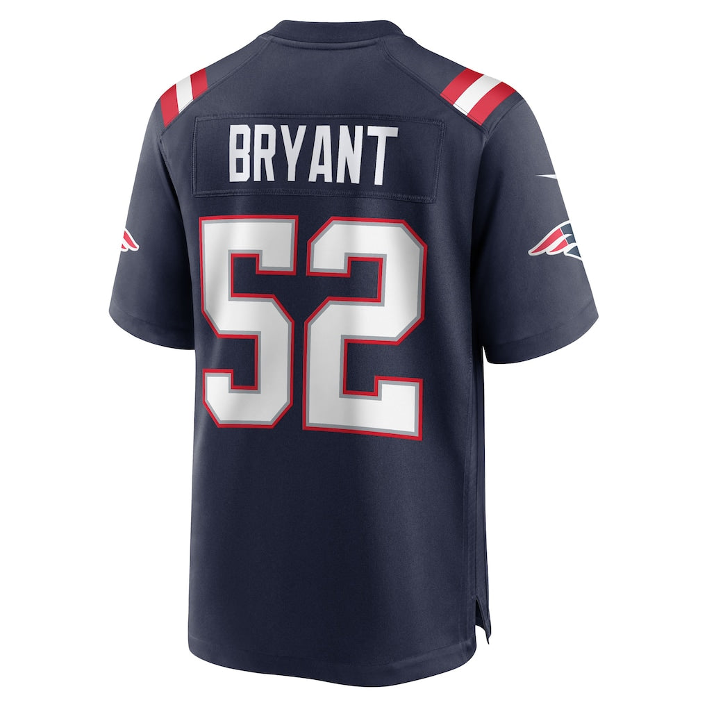 Kieara NE.Patriots #52 Marcus Bryant Navy Team Game Jersey