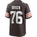 Kieara C.Browns #76 Lou Groza Brown Game Retired Player Jersey