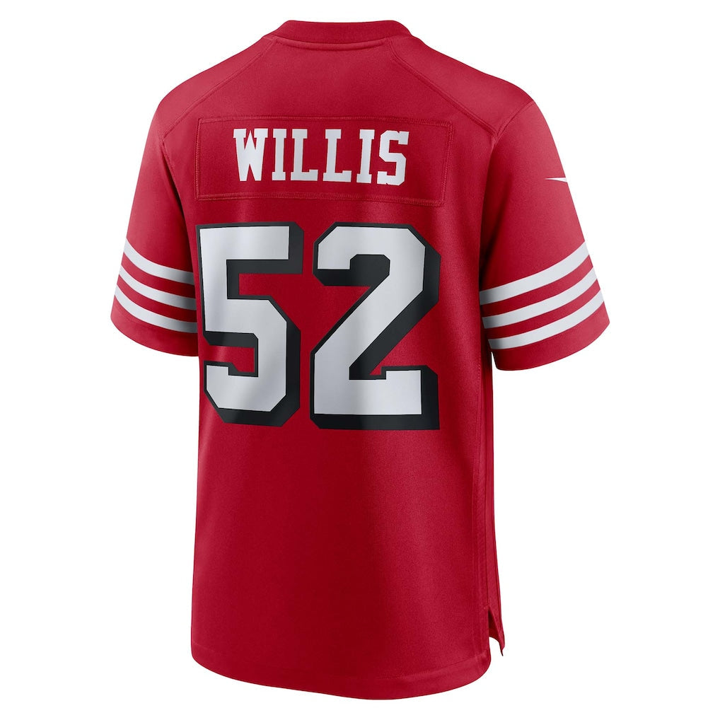 Kieara SF.49ers #52 Patrick Willis Scarlet Retired Player Alternate Game Jersey