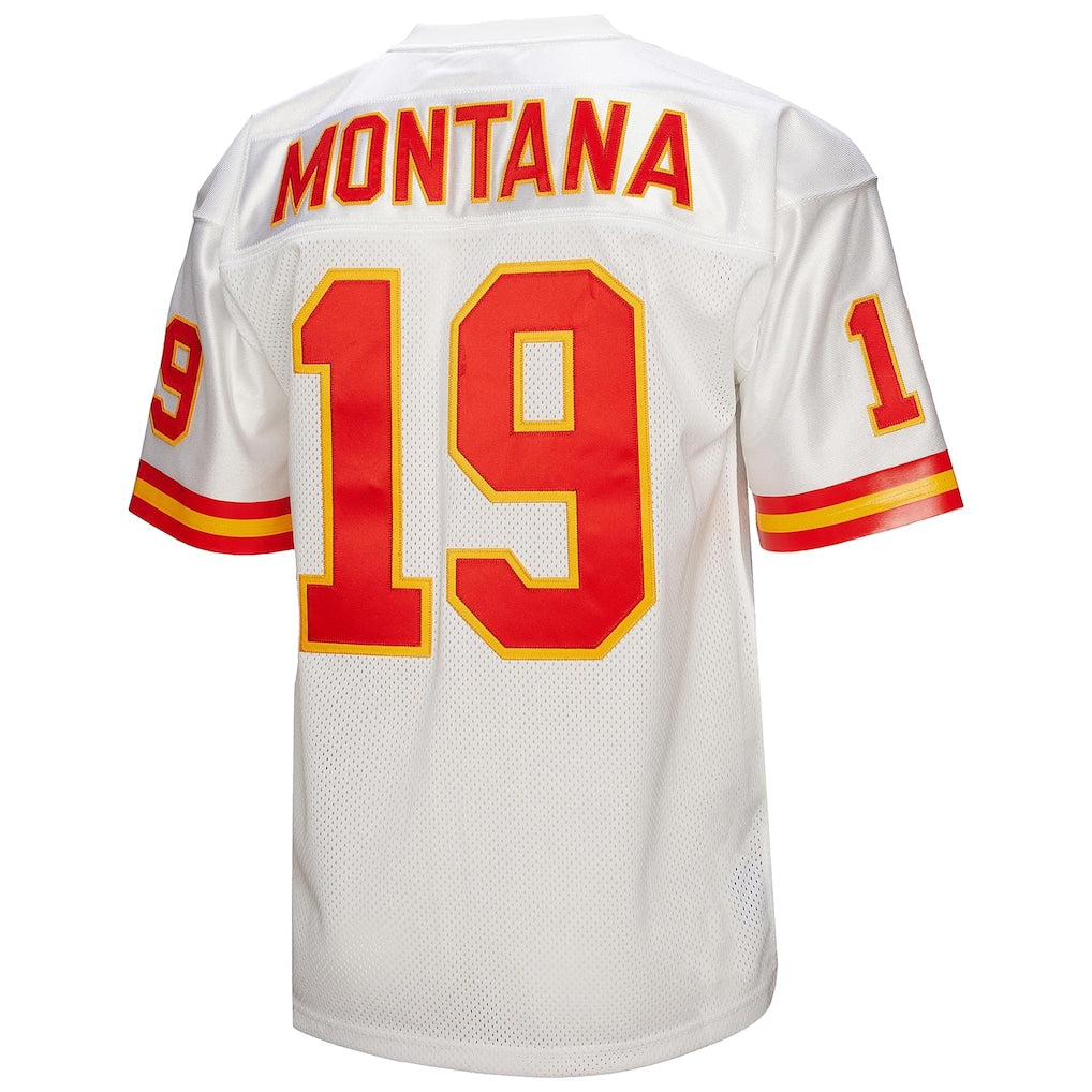 Kieara KC.Chiefs #19 Joe Montana 1994 Mitchell & Ness White Authentic Throwback Retired Player Jersey