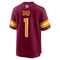 Kieara W.Commanders #1 Dad Burgundy Game Jersey