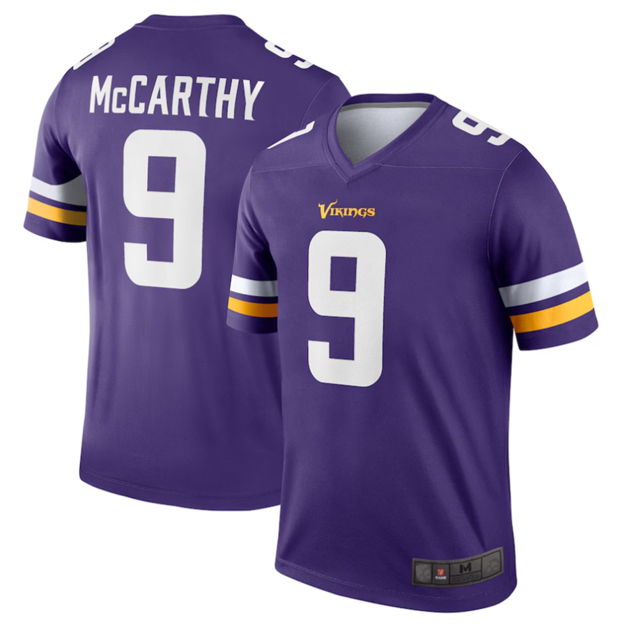 Kieara #9 J.J. McCarthy Player MN.Vikings Purple Alternate Legend Stitched Jerseys