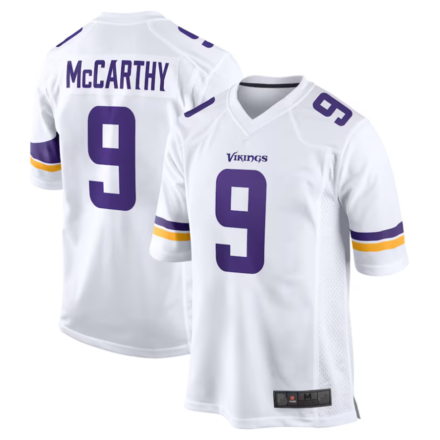 Kieara #9 J.J. McCarthy Player MN.Vikings White Game Stitched Jerseys