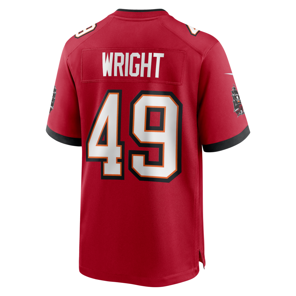 Kieara TB.Buccaneers #49 Owen Wright Red Team Game Jersey