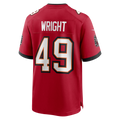 Kieara TB.Buccaneers #49 Owen Wright Red Team Game Jersey