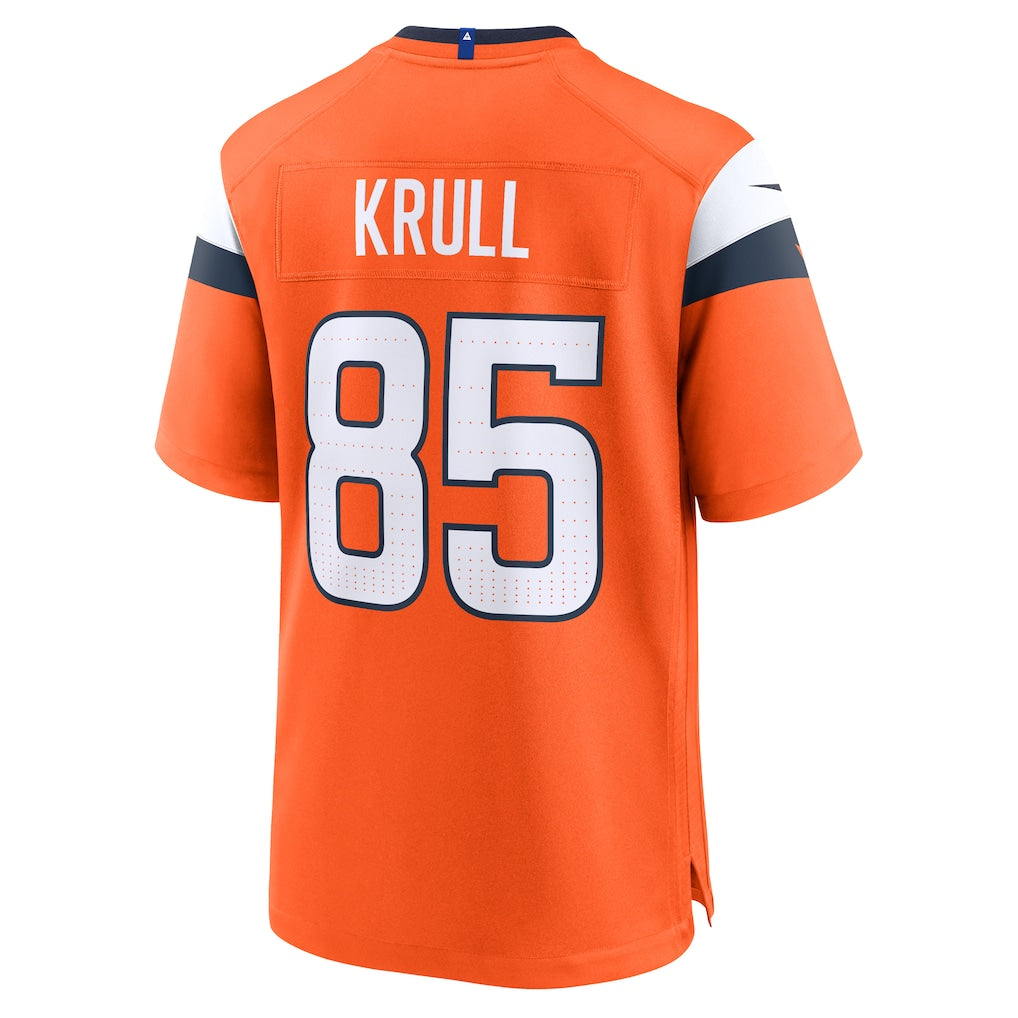 Kieara D.Broncos #85 Lucas Krull Orange Team Game Jersey