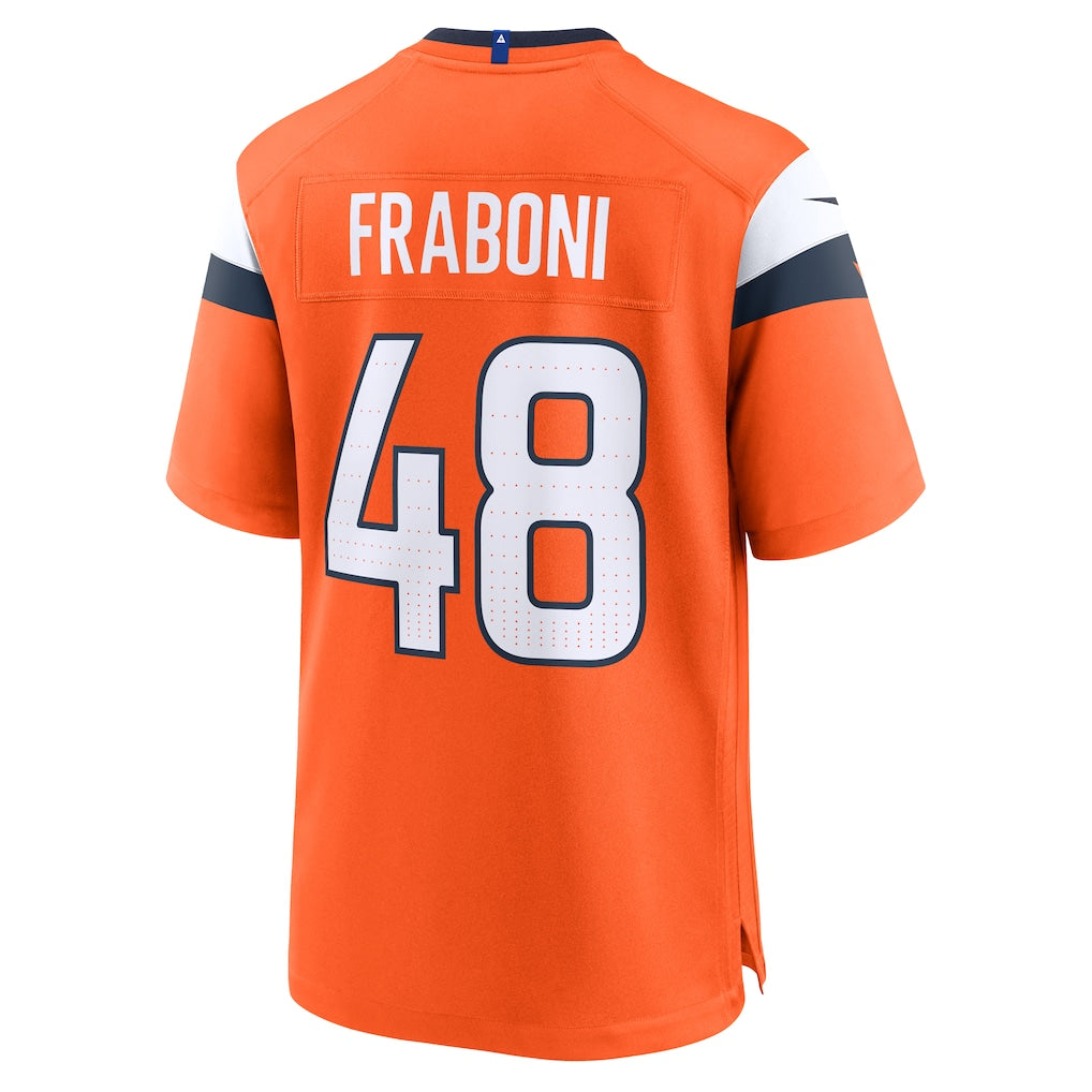 Kieara D.Broncos #48 Mitchell Fraboni Orange Team Game Jersey