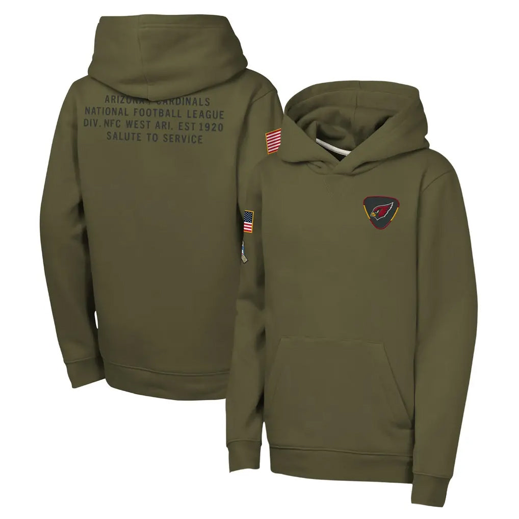 Kieara A.Cardinals Olive 2025 Salute to Service Fleece Hoodie Blank Player Stitched Jerseys