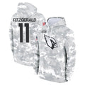 Kieara A.Cardinals #11 Larry Fitzgerald Player Arctic Camo Salute to Service Limited Hoodie Stitched Jerseys