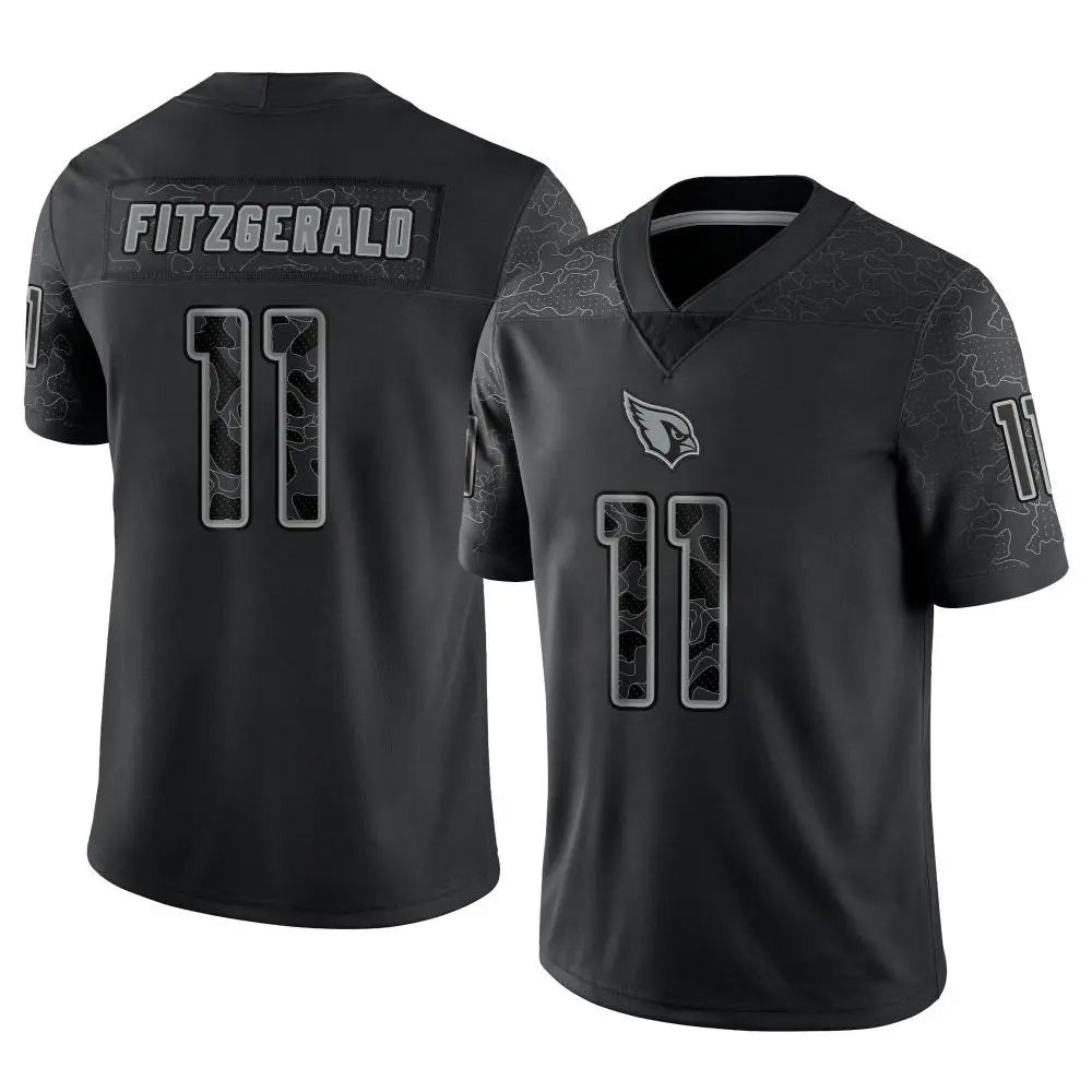 Kieara A.Cardinals #11 Larry Fitzgerald Player Black RFLCTV Limited Stitched Jerseys
