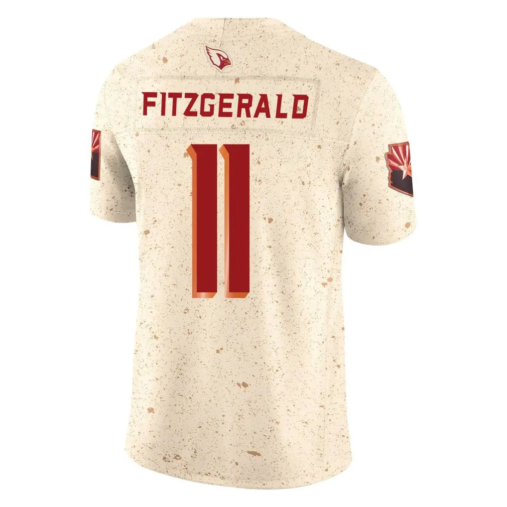 Kieara A.Cardinals #11 Larry Fitzgerald Player Cream Rivalries Collection Vapor Limited Home Game Stitched Jerseys