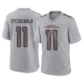 Kieara A.Cardinals #11 Larry Fitzgerald Player Gray Fashion Home Game Stitched Jerseys