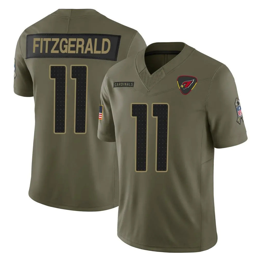 Kieara A.Cardinals #11 Larry Fitzgerald Player Olive Salute To Service Limited Home Game Stitched Jerseys