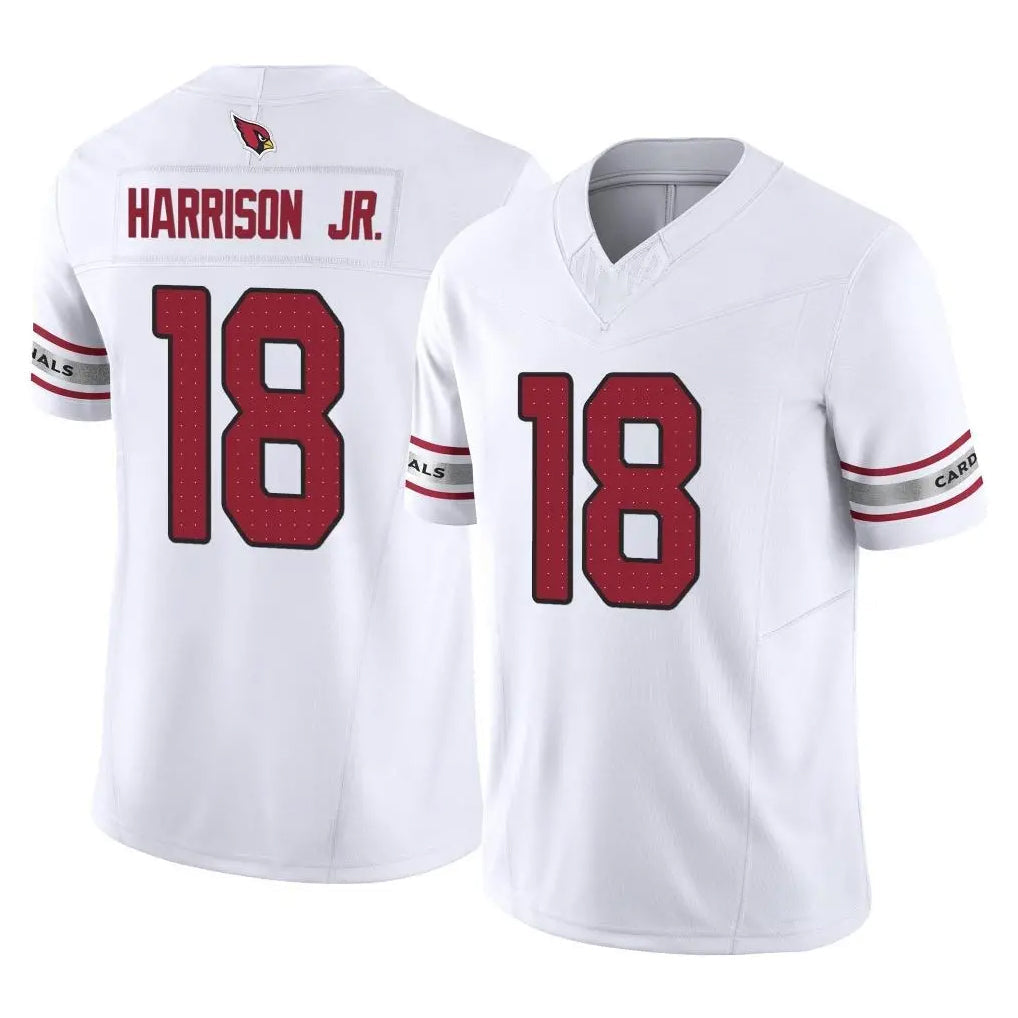 Kieara A.Cardinals #18 Marvin Harrison Jr. Player White Vapor F.U.S.E. Limited Home Game Stitched Jerseys