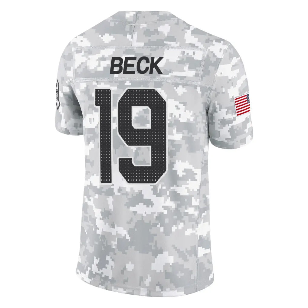 Kieara A.Cardinals #19 Carson Beck Player Camo Salute to Service Limited Home Stitched Jerseys