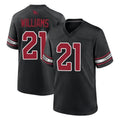 Kieara A.Cardinals #21 Garrett Williams Player Black Game Home Stitched Jerseys
