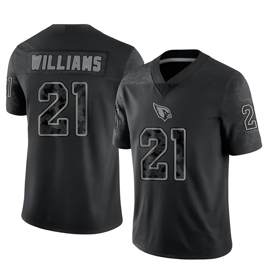 Kieara A.Cardinals #21 Garrett Williams Player Black RFLCTV Limited Stitched Jerseys