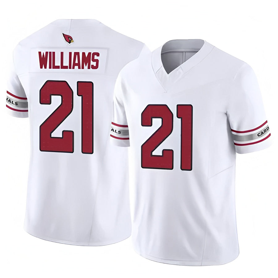 Kieara A.Cardinals #21 Garrett Williams Player White Game Home Stitched Jerseys