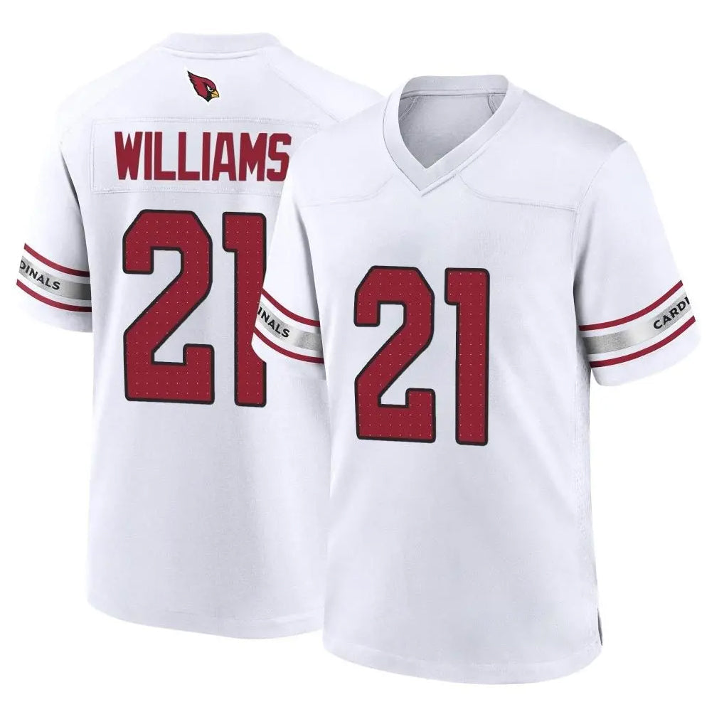 Kieara A.Cardinals #21 Garrett Williams Player White Home Game Stitched Jerseys