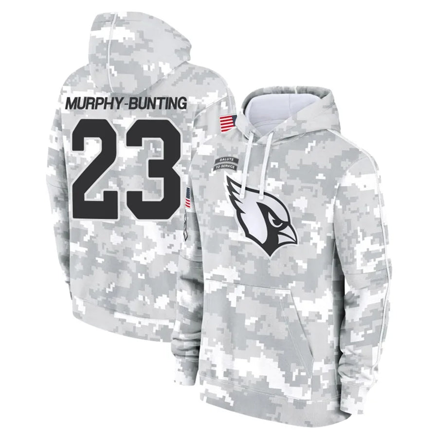 Kieara A.Cardinals #23 Sean Murphy-Bunting Player Camo Salute to Service Hoodies Stitched Jerseys