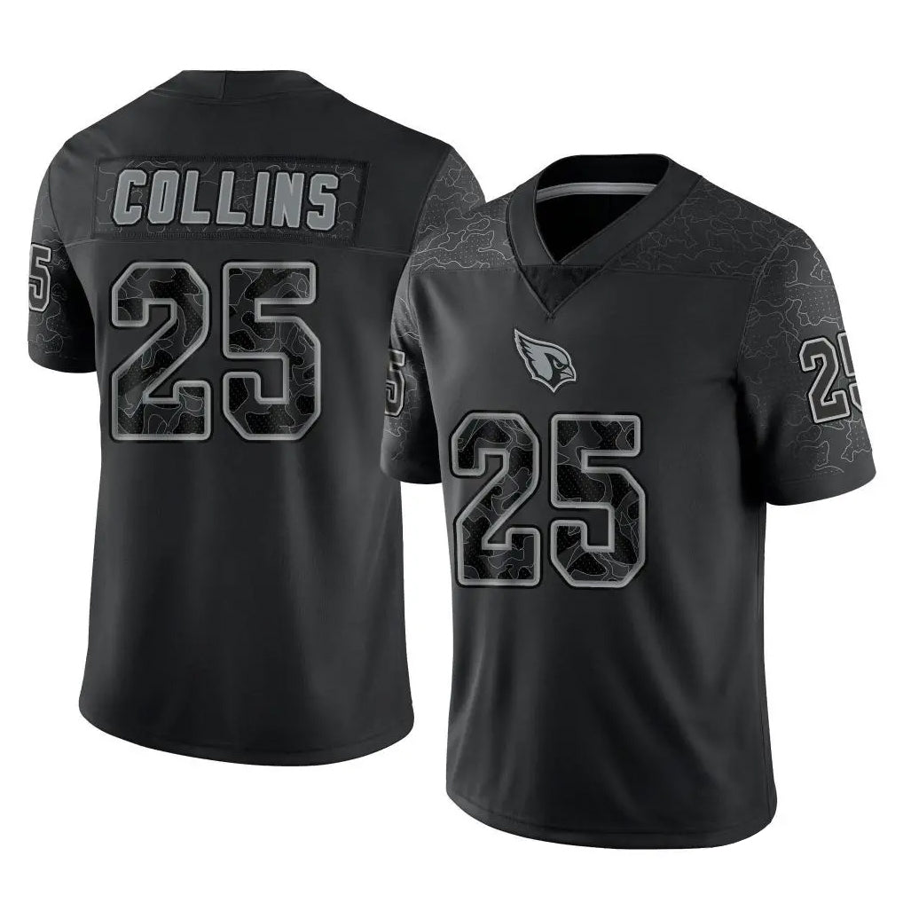 Kieara A.Cardinals #25 Zaven Collins Player Black RFLCTV Limited Home Game Stitched Jerseys
