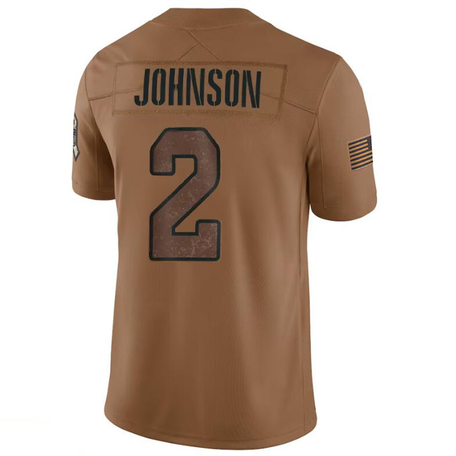 Kieara A.Cardinals #2 Will Johnson Player Brown Limited Salute To Service Game Stitched Jerseys