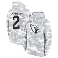 Kieara A.Cardinals #2 Will Johnson Player Camo Salute to Service Hoodies Stitched Jerseys