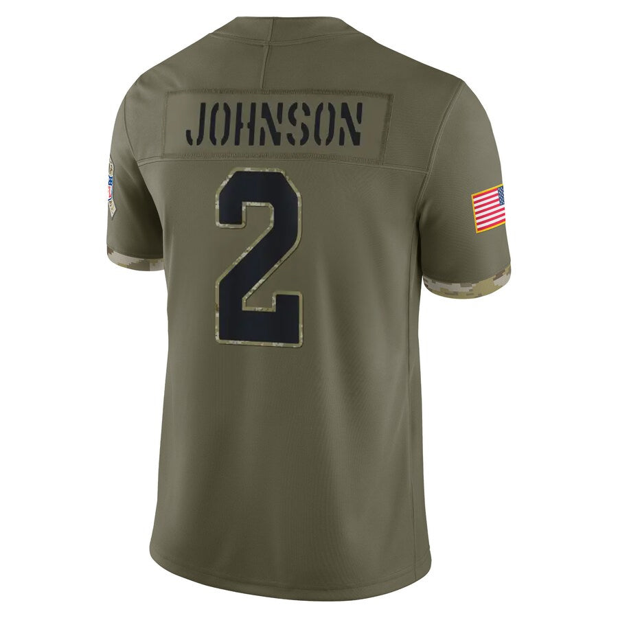 Kieara A.Cardinals #2 Will Johnson Player Olive Salute To Service Limited Game Stitched Jerseys