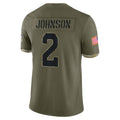 Kieara A.Cardinals #2 Will Johnson Player Olive Salute To Service Limited Game Stitched Jerseys