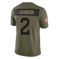 Kieara A.Cardinals #2 Will Johnson Player Olive Salute To Service Limited Home Game Stitched Jerseys