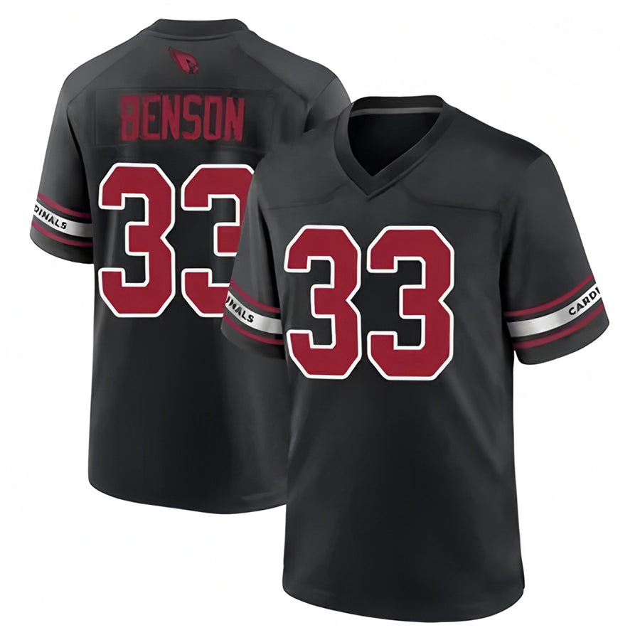 Kieara A.Cardinals #33 Trey Benson Player Black Home Game Stitched Jerseys