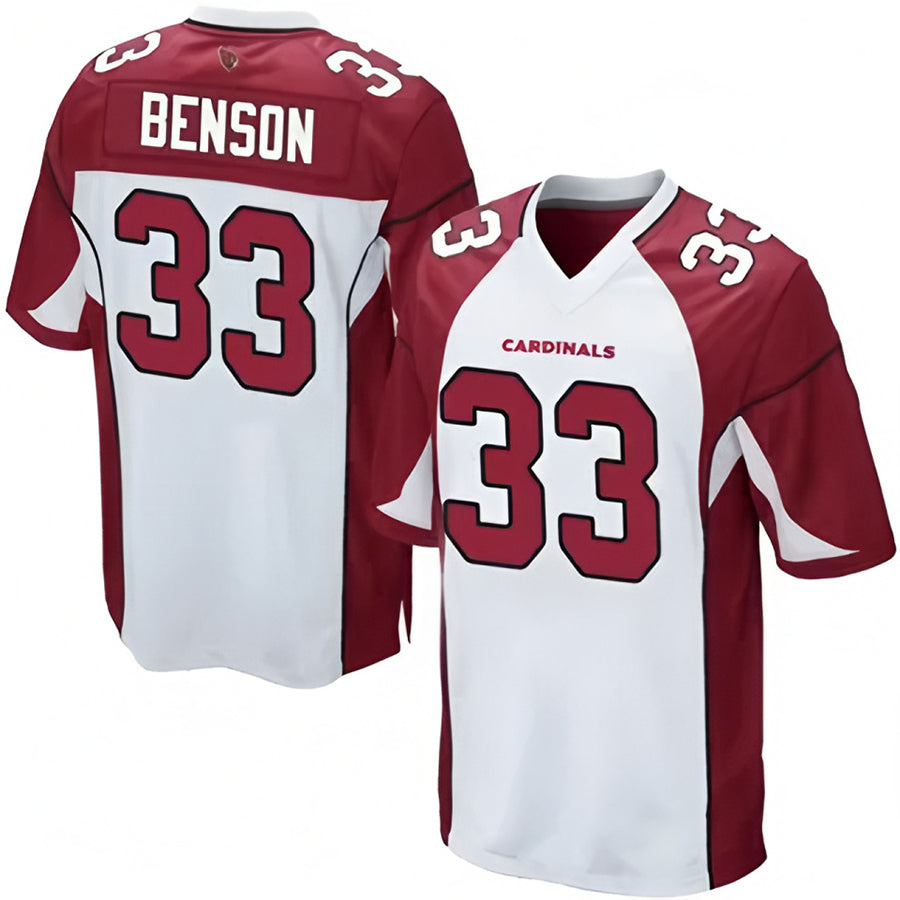 Kieara A.Cardinals #33 Trey Benson Player White Home Game Stitched Jerseys