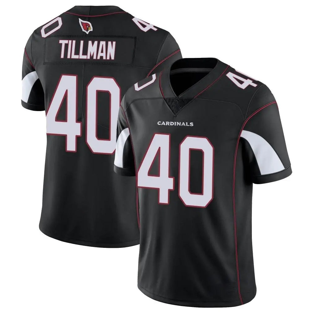 Kieara A.Cardinals #40 Pat Tillman Player Black Vapor Limited Home Game Stitched Jerseys