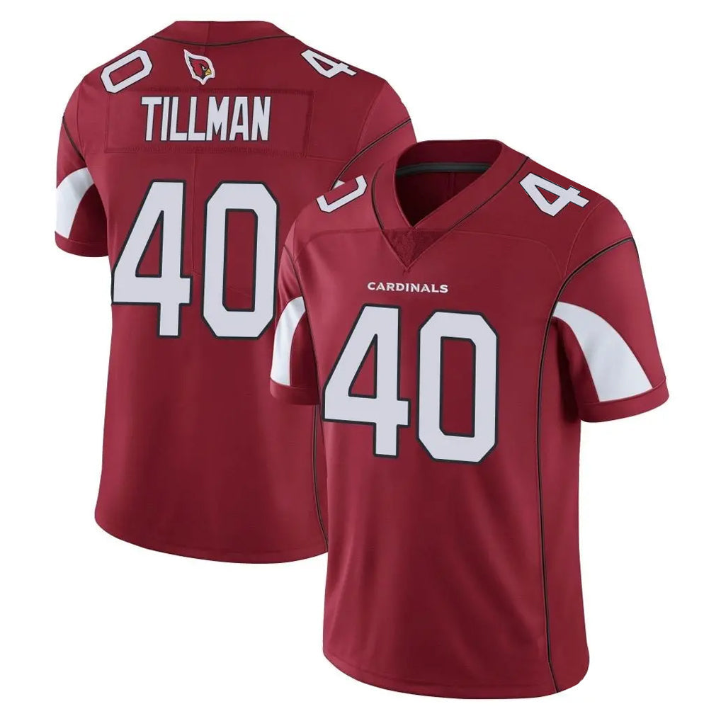 Kieara A.Cardinals #40 Pat Tillman Player Cardinal Vapor Limited Home Game  Stitched Jerseys