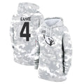 Kieara A.Cardinals #4 Jeremiyah Love Player Arctic Camo Salute to Service Hoodies Football Jerseys