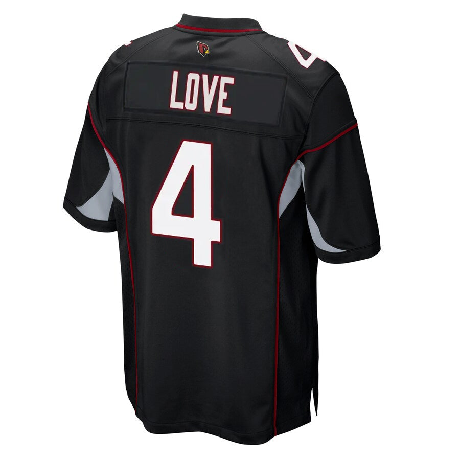 Kieara A.Cardinals #4 Jeremiyah Love Player Black Alternate Game Stitched Jerseys