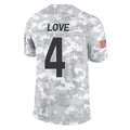 Kieara A.Cardinals #4 Jeremiyah Love Player Camo Salute to Service Limited Home Stitched Jerseys