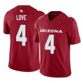 Kieara A.Cardinals #4 Jeremiyah Love Player Cardinal Vapor F.U.S.E. Limited Home Game Stitched Jerseys