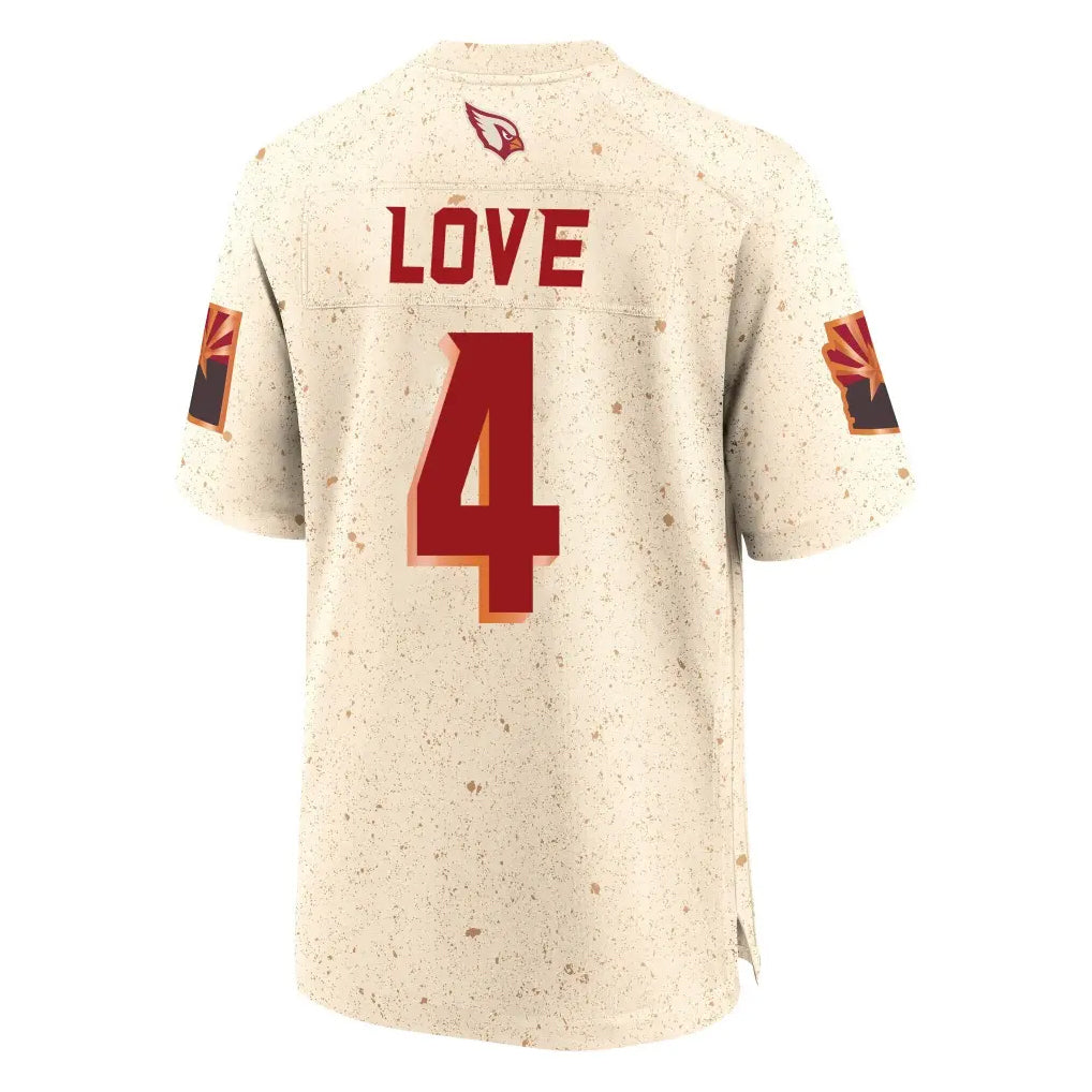 Kieara A.Cardinals #4 Jeremiyah Love Player Cream Rivalries Collection Game Stitched Jerseys