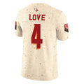 Kieara A.Cardinals #4 Jeremiyah Love Player Cream Rivalries Collection Vapor Limited Home Game Stitched Jerseys